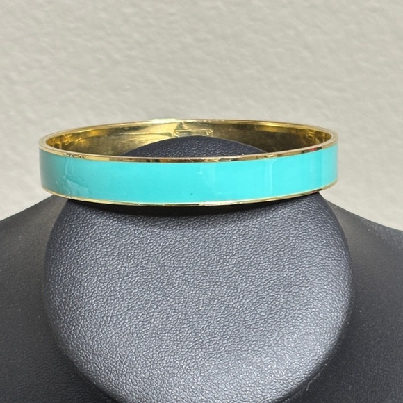 Kate Spade Gold and Aqua Bracelet Tiffany Blue Bangle - Picture 1 of 7